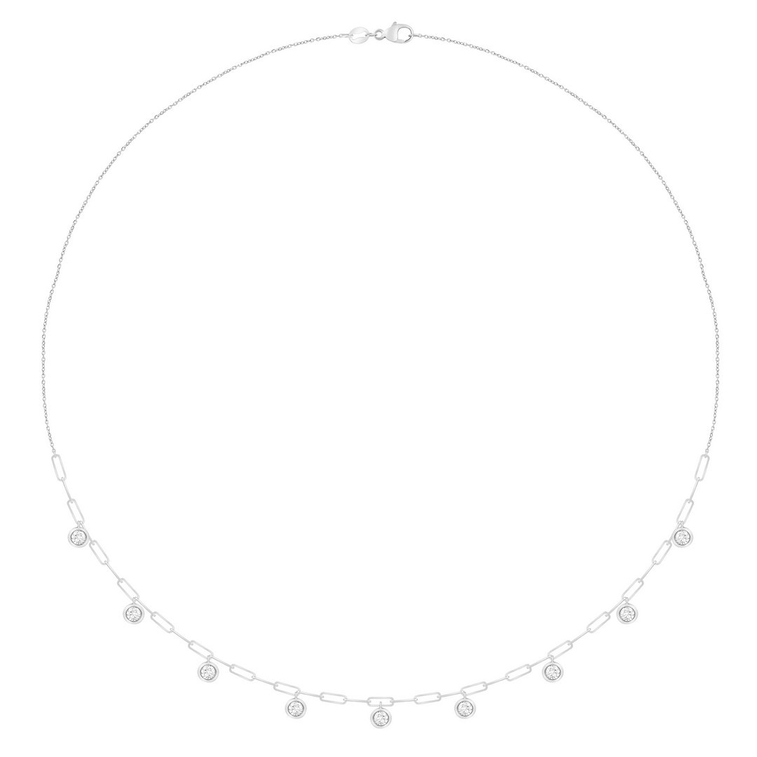 LG - 14K 1.05CT D-NECKLACE LDS RDS SIZE 17 INCH "CERTIFIED"